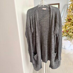 Knox Rose marled grey knit cardigan
